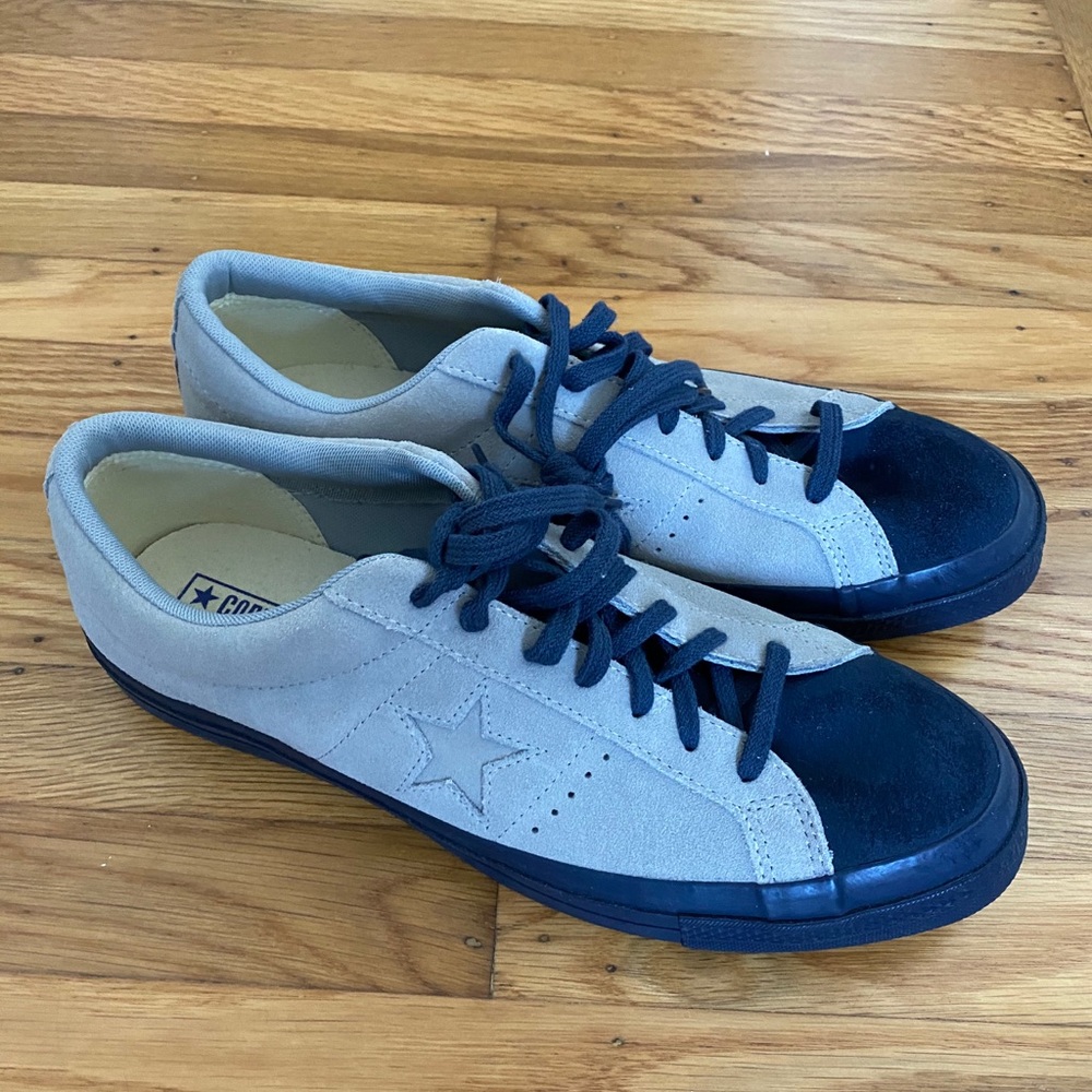 Converse One Star Grey and Blue Suede Sneaker